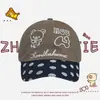 Gorra de Béisbol Bordada de Rilakkuma Estilo Coreano Ins Linda, Dulce Diseño de Puntos para Todas las Estaciones, Gorra Versátil para Parejas que Hace que la Cara se Vea Más Pequeña
