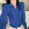 Estilo Old Money, cárdigan de punto liso de manga larga para mujer, con un diseño minimalista, un efecto adelgazante y un estilo versátil