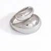Anel Europeu e Americano de Aço Inoxidável Prateado Estilo Ins Joias de Aço Titânio Anel Transfronteiriço Luxo Acessível Anel de Alta Qualidade que Preserva a Cor