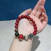 Pulsera de Cristal de Cinabrio y Vidrio con Ceniza Fragante, Diseño Simple y Versátil, Joyería para Hombres y Mujeres