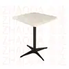 Mesa Cuadrada de Color Nogal para Uso Doméstico, Mesa de Comedor para Uso Comercial, Mesa de Comedor de Madera Maciza para Restaurantes, Mesa de Comedor de Pizarra para Restaurantes de Comida Rápida