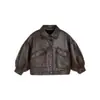 Chaqueta de cuero estilo coreano para niños, nueva moda de invierno, elegante y a prueba de viento, nuevo modelo 2026