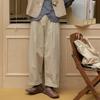 Otoño 2024 Nuevo Estilo Japonés Estilo Neutro Moda Casual Cintura Alta Adelgazantes Pantalones Caqui Rectos Acampanados Pierna Ancha para Mujer
