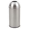 Bote de Basura Comercial Grande para Lobby de Hotel, de Acero Inoxidable con Forma de Bala para Depositar Directamente Cáscaras de Fruta, Cubo Redondo sin Tapa para Té de Leche