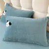 Funda de Almohada de Coral Fleece Antiestática 2026 Estilo Nuevo, Funda de Almohada Engrosada y Forrada de Fleece, Cubierta para Almohada de Invierno, Pieza Única