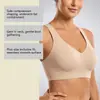 Sujetador de Tirantes Anchos Sin Costuras de Soporte Zeriluna - Amigable con la Piel, Transpirable, Ajustado, Suave, Cómodo, Ropa Interior Sin Costuras