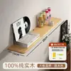 Prateleira de armazenamento flutuante de madeira maciça para decoração de parede de sala de estar, estante de parede para casa, prateleira de armazenamento para cozinha