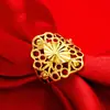 Atacado Vietnã Shajin Moeda Euro Moda Anel Feminino Carro Flor Corte de Flor Rosto Grande Anel Vazado Anel Étnico
