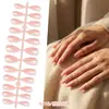 Manicura de Color Sólido Largo Uñas Portátiles Manicura de Gama Alta Uñas Postizas Forma de Almendra Brillantes Uñas Removibles Producto Terminado