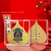 Pegatinas para Teléfono Móvil de Oro Puro 999 de las Ocho Deidades Guardianas, Una Hoja Una Bodhi, Buda del Zodíaco, Pegatinas Doradas Impresas a Color de los Doce Zodíacos