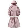 Traje de Ropa Protectora Solar Anti-ultravioleta de Verano para Pareja Transfronteriza Ropa de Pesca para Exteriores de Comercio Exterior Ropa para la Piel Pantalones Cortos Conjunto de Dos Piezas