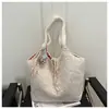 Bolso Reversible de Nylon Estilo Fresco de Gama Alta, Bolso Tote de Gran Capacidad Estilo Perezoso, Bolso de Hombro a Cuadros Moderno y a la Moda