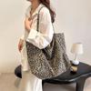 Bolso de Lona Estampado de Leopardo Transfronterizo 2026, Bolso de Mano Casual y Elegante, Bolso Tote de Hombro de Gran Capacidad Europeo y Americano para Mujer