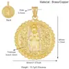 L90 Accesorios para Joyería DIY Vintage Europeo y Americano Encaje de Esmalte con Diamantes Colgante Redondo Chapado en Oro Accesorios para Collares Hechos a Mano