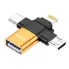 Adaptador de Unidad Flash USB para Teléfono Móvil Apple Tres en Uno Micro Typec Lightning a Conversión USB 3.0