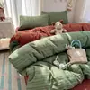 Juego de Ropa de Cama de Gasa de Doble Capa Clase A para Niños de Cuatro Piezas Modelo Nuevo 2025 Funda de Edredón Individual para Dormitorio Estudiantil Juego de Tres Piezas 3