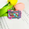 Parche de Gatito Helado de Dibujos Animados Acrílico Lindo Huevo Helado Pizarra Joyería DIY Brillo Fino Crayón Manzana