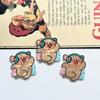 Parche Acrílico de Oso Lindo de Dibujos Animados con Línea de Perlas Coreano DIY Horquilla Broche Calcomanías para Refrigerador Accesorios