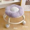 Taburete de polea de flores de celebridad cibernética Rueda universal Alto valor de color Flor Taburete perezoso para cambiar zapatos Multifuncional Hermoso taburete de polea para coser Taburete bajo