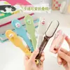 Pente dobrável de urso fofo de desenho animado, mini pente portátil para cabelo, pente para cabelo de estudante, alisamento de cabelo, pente de dentes macios, atacado