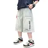 Shorts de Mezclilla Finos de Verano para Niños 2026 Estilo Nuevo Ropa de Verano para Niños Grandes Pantalones de Longitud Media para Niños Ropa de Trabajo para Niños Pantalones 7/8