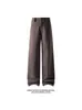 Calça Masculina Versátil Estilo Retro Americano para Outono, Calça de Terno de Lã Reta Solta Céu Estrelado, Calça Longa Casual de Alta Qualidade na Moda