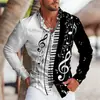 Ropa Masculina Transfronteriza 2023 Mareado Multicolor Impresión Digital 3D Color de Contraste Cuello Redondo Camisa Larga Europea y Americana para Hombre