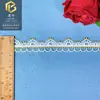 Renda Bordada com Fio Dourado em Estoque, Fita Usável para Artesanato Diy, Código de Barras Dourado 2,5cm Acessórios Decorativos Atacado Renda