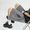Pantalones Cortos Deportivos Rayados Estilo Americano para Hombre, Verano Calle Alta Frescos de Baloncesto de Longitud Media Estilo Trendy Versátiles Casuales de Cinco Puntos