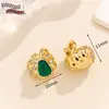 Colgante antiguo de oro estilo chino con cuenta de gota de aceite tridimensional, colgante con material para pulsera de cuentas DIY, collar, joyería