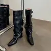 Botas Cortas Estilo Chica Picante Guapa Fresca Moda Británica 2026 Otoño/Invierno Nuevas Puntera Cuadrada Tacón Grueso Desmontables Botas de Jinete para Mujer