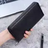 Carteira com Zíper Longo Bolsa de Mão Moda Masculina Carteira de Grande Capacidade Bolsa Clutch Multi-Cartões Bolsa para Celular