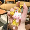 Pingente de Coelho de Sorvete de Desenho Animado Creme Criativo Pingente Pequeno de Celebridade da Internet de Coelho Fofo Chaveiro Venda por Atacado