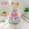 Vestido de princesa floral para perro pequeño gato Teddy que falda perro falda con lazo perro