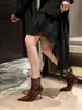 Botas Curtas Elegantes Moda Francesa Sexy Bico Fino Salto Agulha Estilo Novo Outono/Inverno 2026