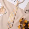 Corbata Pequeña Roja Sin Nudo para Camisas de Mujer, Uniforme Jk Negro, Estilo Academia Estudiantil, Decoración de Graduación para Niñas, Ins