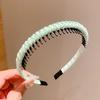 Artefacto para Cabello Roto Diadema Simple Dentada Antideslizante Diadema de Tela a Cuadros para Niños Cinta para el Cabello para Niñas Adorno para la Cabeza Accesorios para el Cabello para Niñas