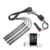 Luz de atmosfera LED para carro transfronteiriça luz de atmosfera APP para carro colorido para celular Bluetooth luz de decoração de sola de carro
