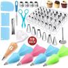 Bico Montado de Creme para Bolo Transfronteiriço Conjunto de 14 Peças Utensílio Decorativo de Creme para Assar Bolo Clipe de Vedação Bico de Aço Inoxidável