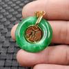Dragón de Jade Jade Jade Seco Verde Hebilla Colgante Fu Hebilla Colgante Yang Verde Collar Colgante Jade Colgante