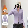 Chamarra de Yoga con Forro Polar para Calidez, Cuello Alto, Mangas Largas, Cierre, Moldeadora, Fitness, Otoño/Invierno, Running, Deportes, Chamarra Casual