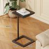 Mesa de Centro de Hierro Forjado Mesa Pequeña para Uso Doméstico, Mesa Auxiliar para Sofá de Apartamento Pequeño, Mesa de Centro Minimalista para Sala de Estar, Mesa de Té Pequeña de Pie para Balcón