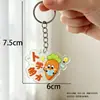 Llavero acrílico homófono de vegetales, ascendiendo hacia el cielo azul, divertido colgante inspirador, decoración de dibujos animados motivacionales para mochila de estudiante