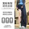 Pantalones de pierna ancha de lunares para mujer con bolsillos grandes, cintura alta, pantalones de chándal casuales holgados, al por mayor, adecuados para mujeres petite para verse más altas