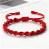 Pulseiras Coloridas Europeias e Americanas de Torção Tecidas à Mão com Cordão Vermelho Espiral Retrátil para Homens e Mulheres