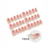Nuevas tiras de arte de uñas listas para usar al por mayor redondas cortas estilo coreano lunares coloridos rosa nude lindo femenino arte de uñas