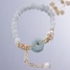 Pulsera de Cristal Badu para Mujer Elegante Temperamento Hebilla de Paz Esmeralda Pulsera Cristal Rosa Litio Púrpura Gloria Cristal Fresa Pulsera Venta al por Mayor