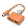 Adecuado para teléfonos móviles Apple, Lector de tarjetas tres en uno, Adaptador OTG para iPhone/Type-C, Dispositivo de sincronización, Importación de tarjeta SD/TF