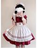 Fantasia de Gata Maid Vermelha Fantasia de Maid Lolita Fantasia Cosplay Vestido Cosmaid Tamanho Grande