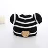 Chapéu de bebê inverno bebê menino bebê bebê super fofo urso lã chapéu outono e inverno proteção auricular quente chapéu de malha infantil